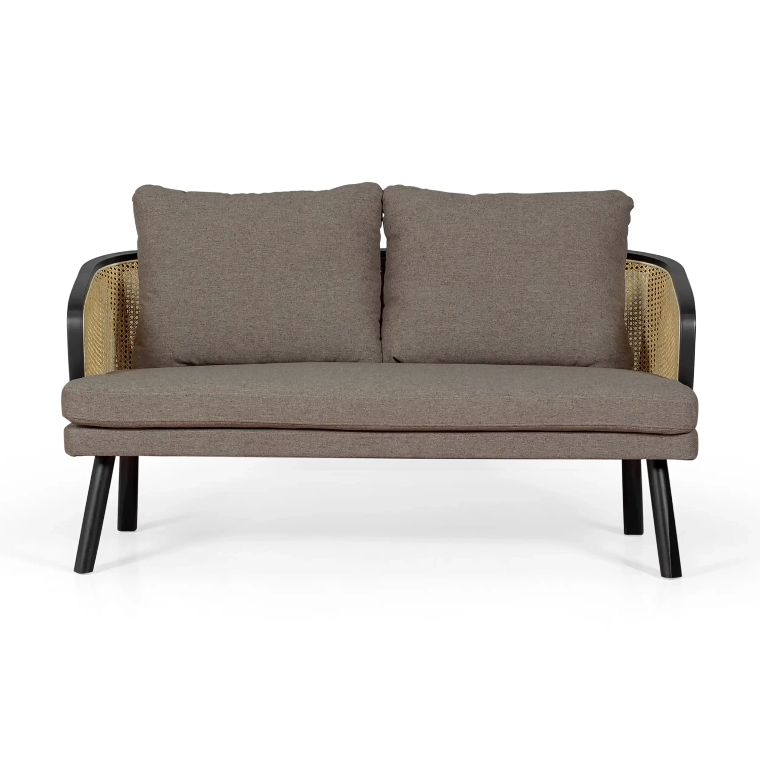 Loveseat 2 zitsbank Leeds in natuurlijk rotan | Vintage stijl Scandinavisch