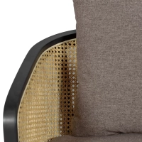 Divano a 2 posti Leeds in rattan naturale e stile vintage Scandinavo