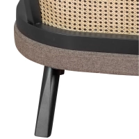 Divano a 2 posti Leeds in rattan naturale e stile vintage Scandinavo