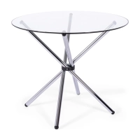 Round Glass Table 80 cm | Modern Design for Kitchen and Dining Room