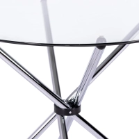 Round Glass Table 80 cm | Modern Design for Kitchen and Dining Room
