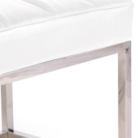 Panchina di design Praga in acciaio cromato e similpelle | Stile moderno
