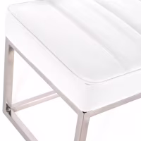 Panchina di design Praga in acciaio cromato e similpelle | Stile moderno