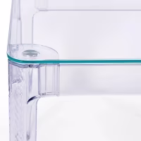 Tavolo da pranzo quadrato Ghost da 80 cm: design trasparente e moderno