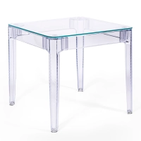 Ghost Kvadratiskt matbord 80 cm : Transparent Modern Design