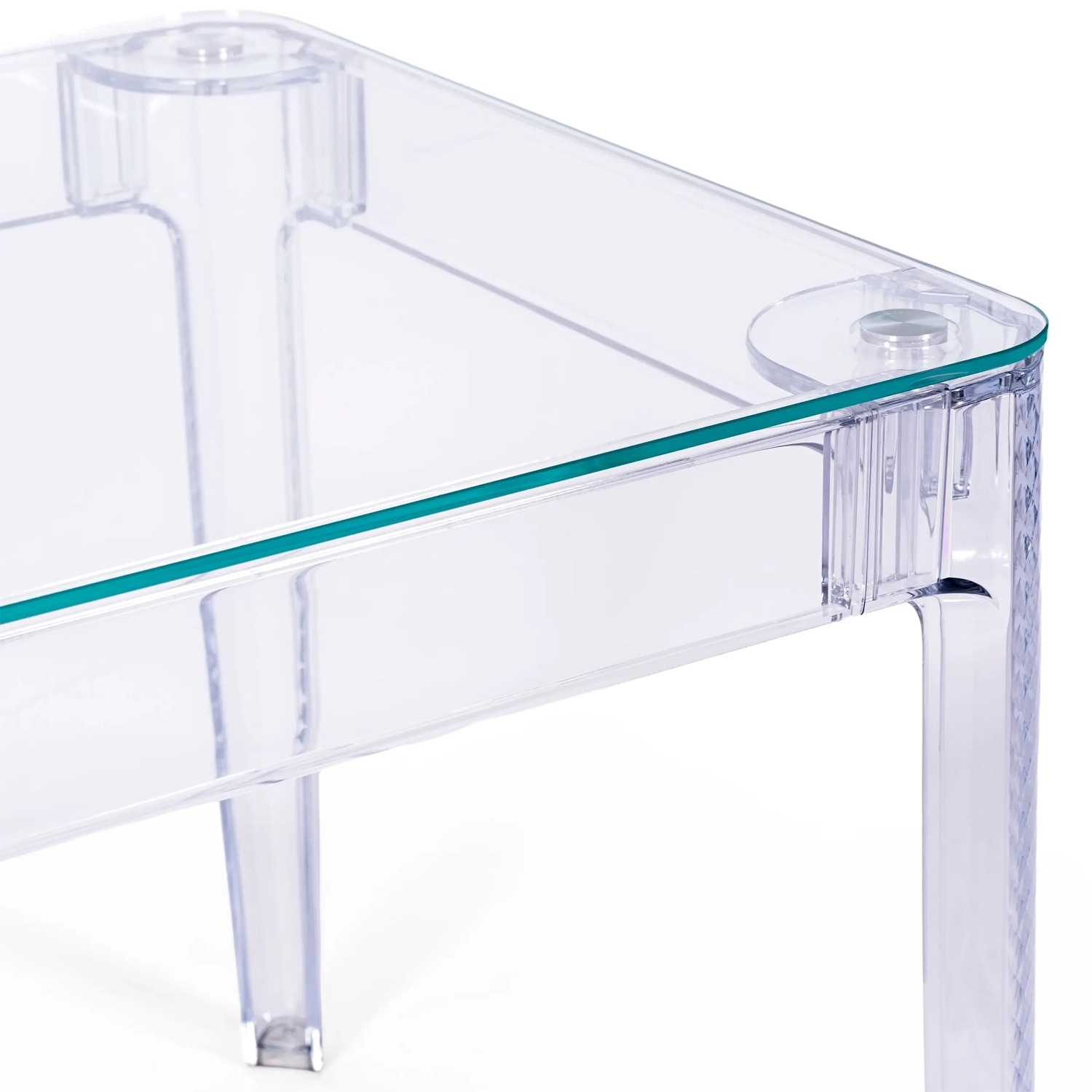 Mesa de Comedor Cuadrada Ghost 80 cm | Diseño Transparente y Moderno