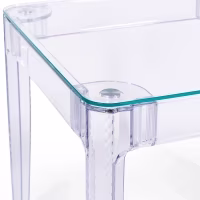 Tavolo da pranzo quadrato Ghost da 80 cm: design trasparente e moderno