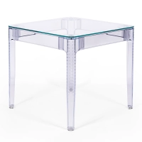 Ghost Kvadratiskt matbord 80 cm : Transparent Modern Design