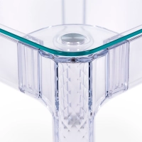 Ghost Square Dining Table 80 cm : Transparent Modern Design