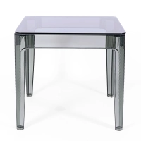 Ghost Square Dining Table 80 cm : Transparent Modern Design