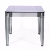 Tavolo da pranzo quadrato Ghost da 80 cm: design trasparente e moderno