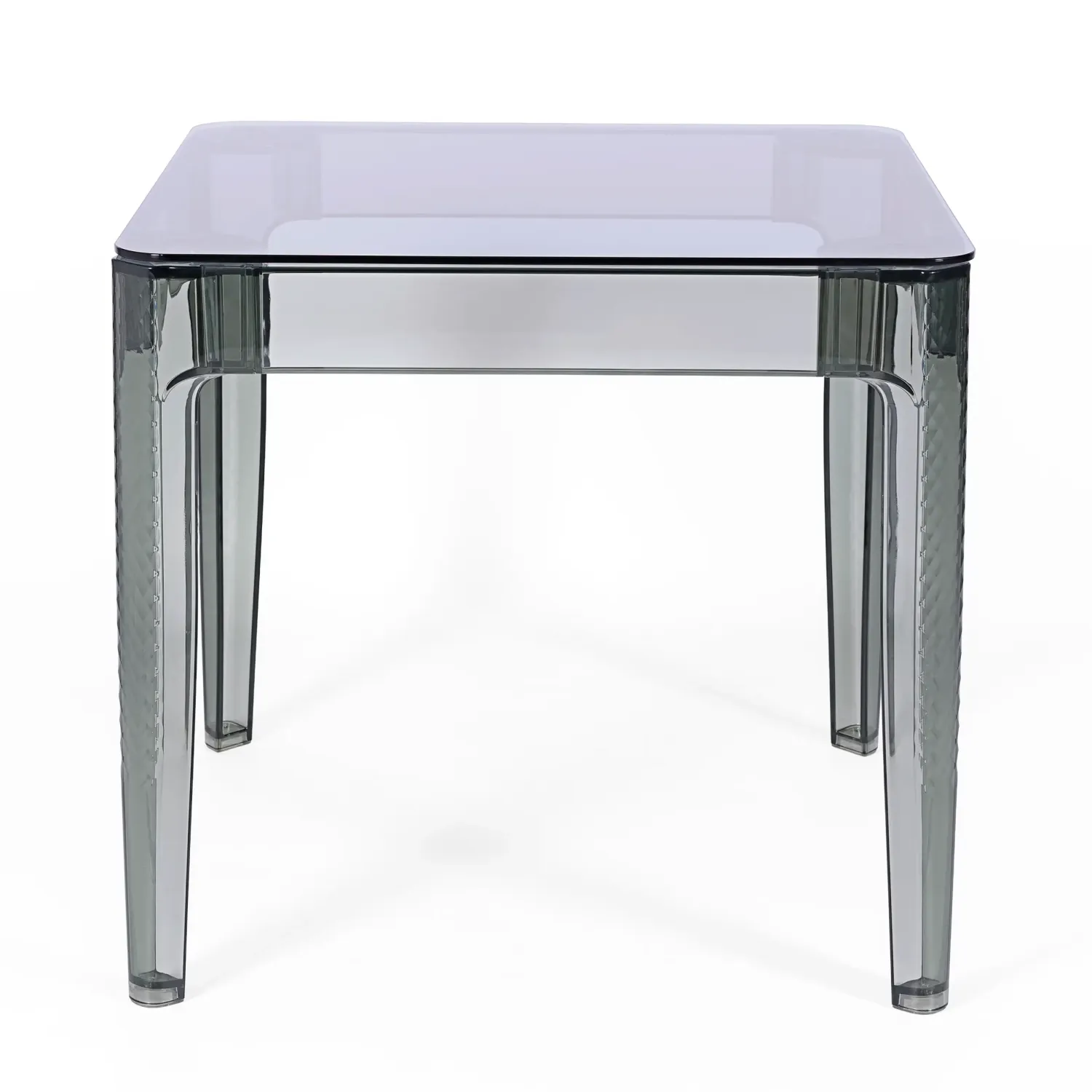 Tavolo da pranzo quadrato Ghost da 80 cm: design trasparente e moderno