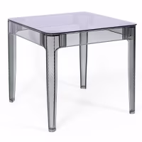 Tavolo da pranzo quadrato Ghost da 80 cm: design trasparente e moderno