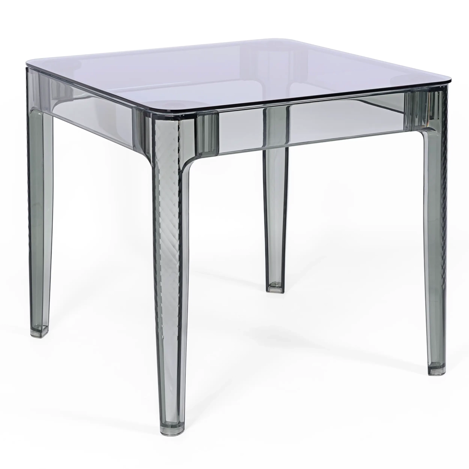Ghost Square Dining Table 80 cm : Transparent Modern Design