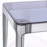 Tavolo da pranzo quadrato Ghost da 80 cm: design trasparente e moderno