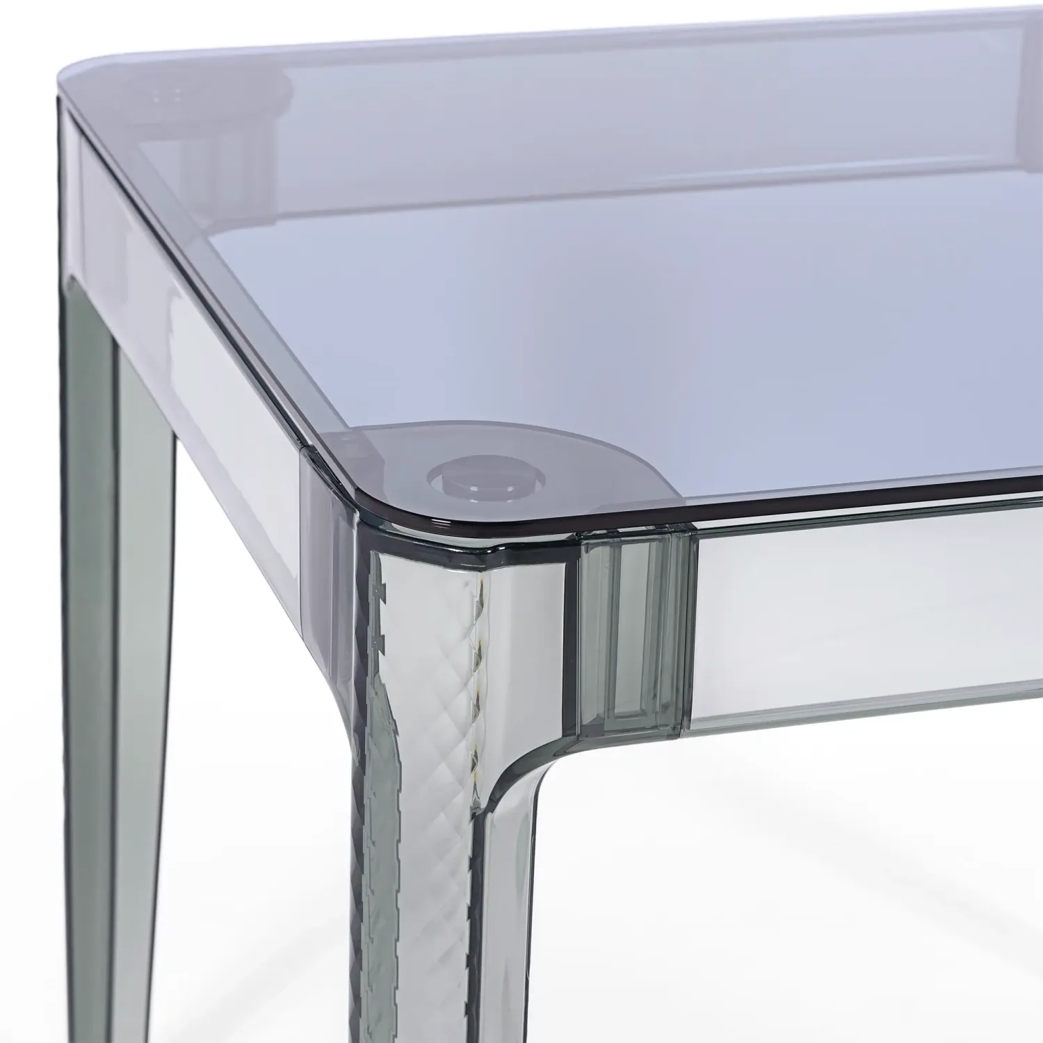 Tavolo da pranzo quadrato Ghost da 80 cm: design trasparente e moderno