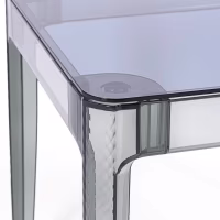 Tavolo da pranzo quadrato Ghost da 80 cm: design trasparente e moderno