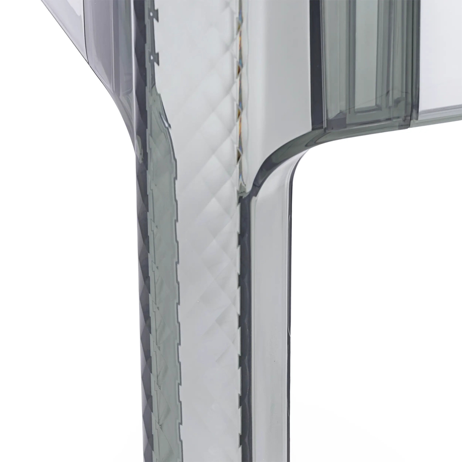 Čtvercový jídelní stůl Ghost 80 cm : transparentní moderní design