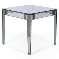 Mesa de jantar quadrada Ghost 80 cm : Design moderno transparente