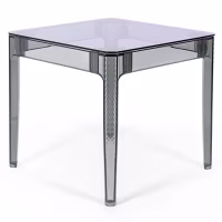 Tavolo da pranzo quadrato Ghost da 80 cm: design trasparente e moderno