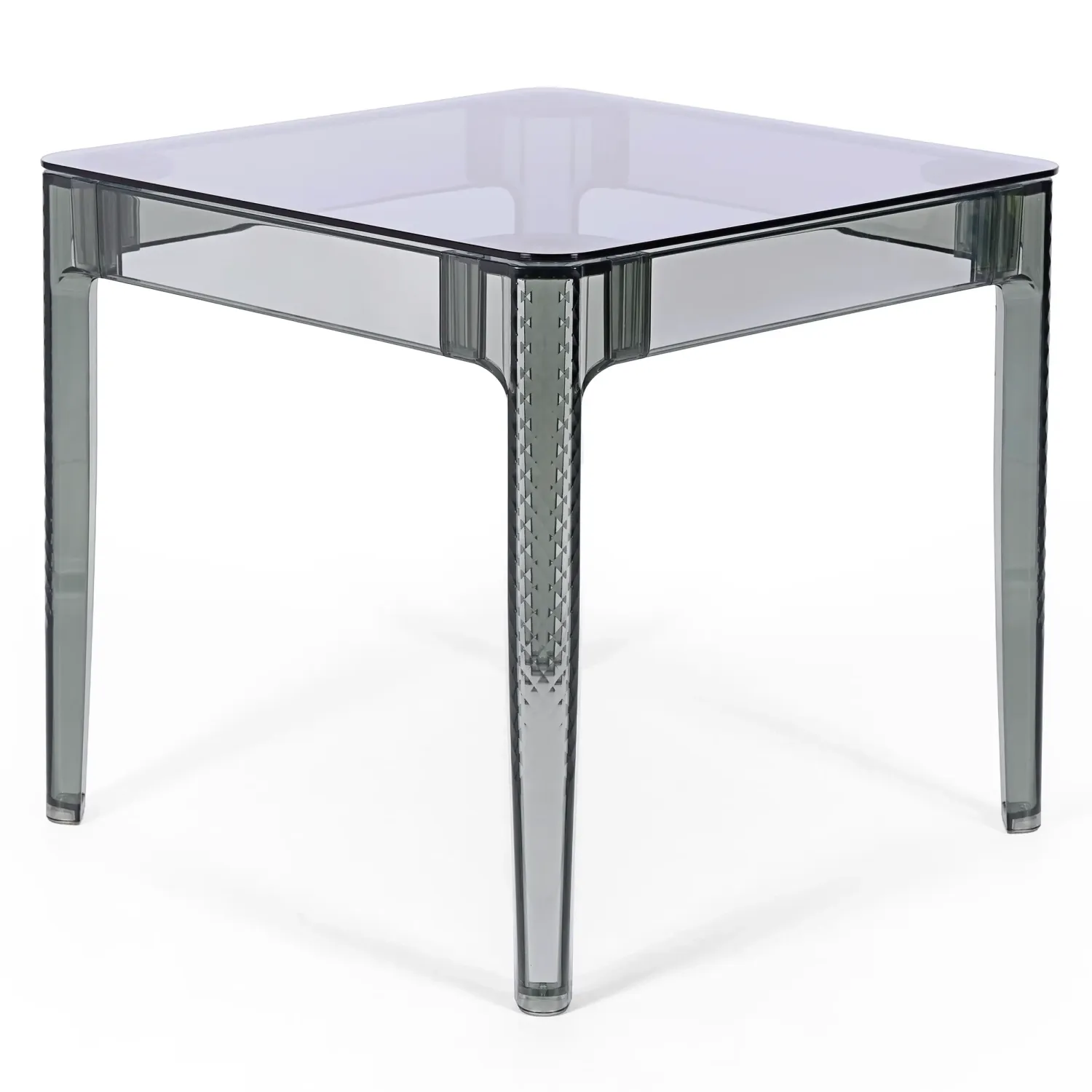 Tavolo da pranzo quadrato Ghost da 80 cm: design trasparente e moderno
