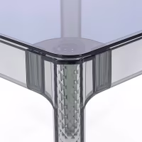 Tavolo da pranzo quadrato Ghost da 80 cm: design trasparente e moderno