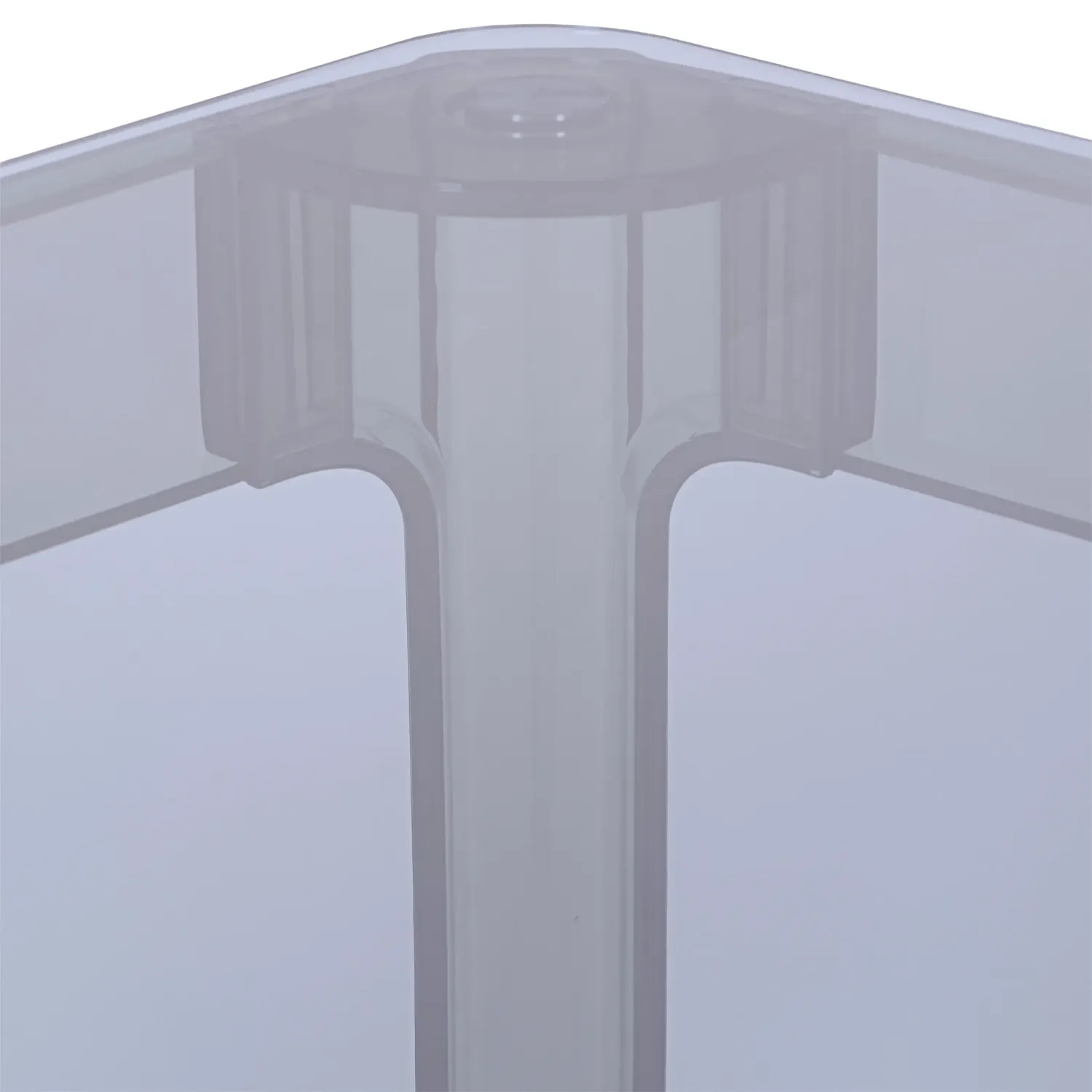 Tavolo da pranzo quadrato Ghost da 80 cm: design trasparente e moderno