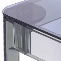 Tavolo da pranzo quadrato Ghost da 80 cm: design trasparente e moderno