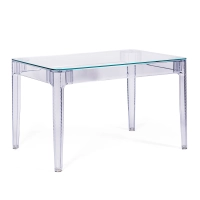 Ghost Rectangular Dining Table 120x80 cm | Transparent and Modern Design