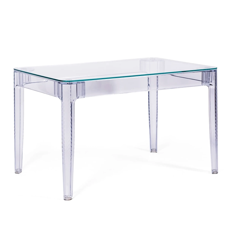 Ghost Rectangular Dining Table 120x80 cm | Transparent and Modern Design