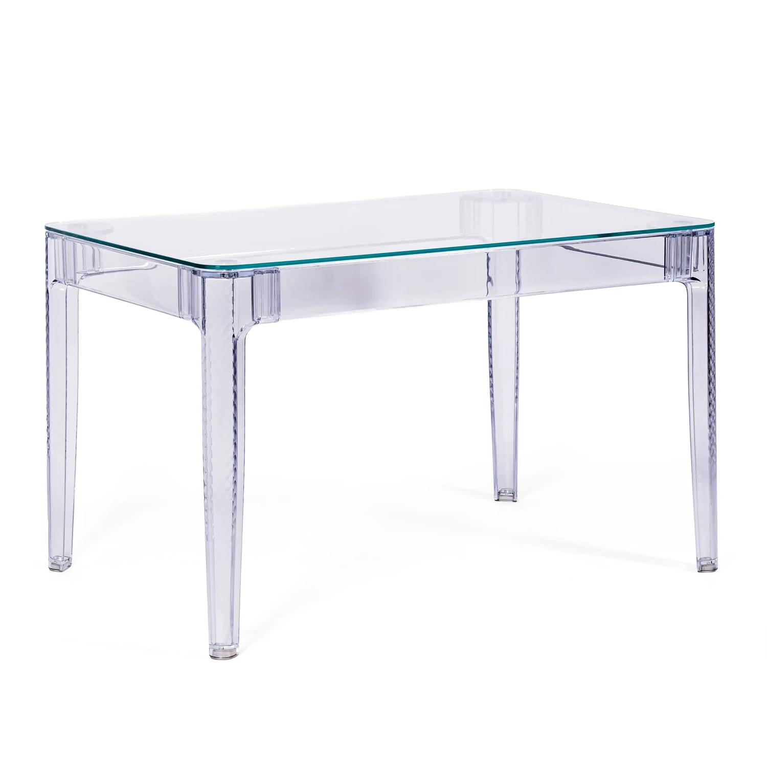 Ghost Rechthoekige Eettafel 120x80 cm | Transparant en Modern Ontwerp