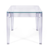 Ghost Rectangular Dining Table 120x80 cm | Transparent and Modern Design