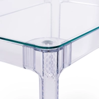Ghost Rectangular Dining Table 120x80 cm | Transparent and Modern Design