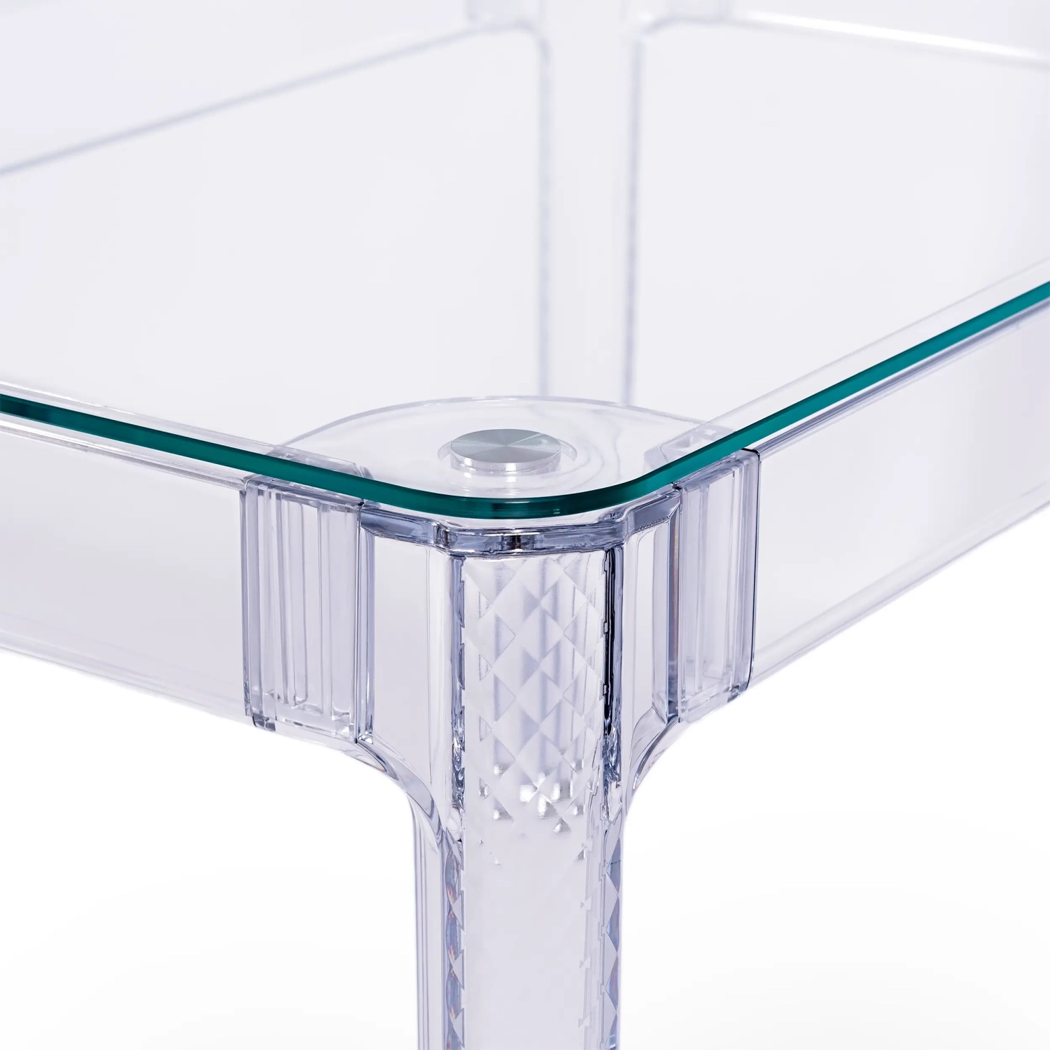 Ghost Table à manger rectangulaire 120x80 cm | Transparent et design moderne