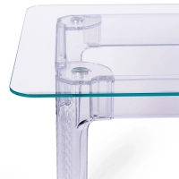Ghost matbord 140x80 cm | Modern transparent design