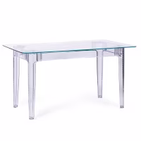 Jídelní stůl Ghost 140x80 cm | Moderní transparentní design