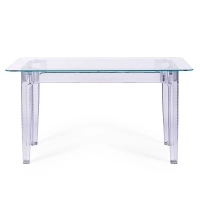 Ghost Eettafel 140x80 cm | Modern Transparant Ontwerp