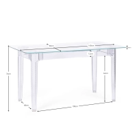 Ghost Dining Table 140x80 cm | Modern Transparent Design