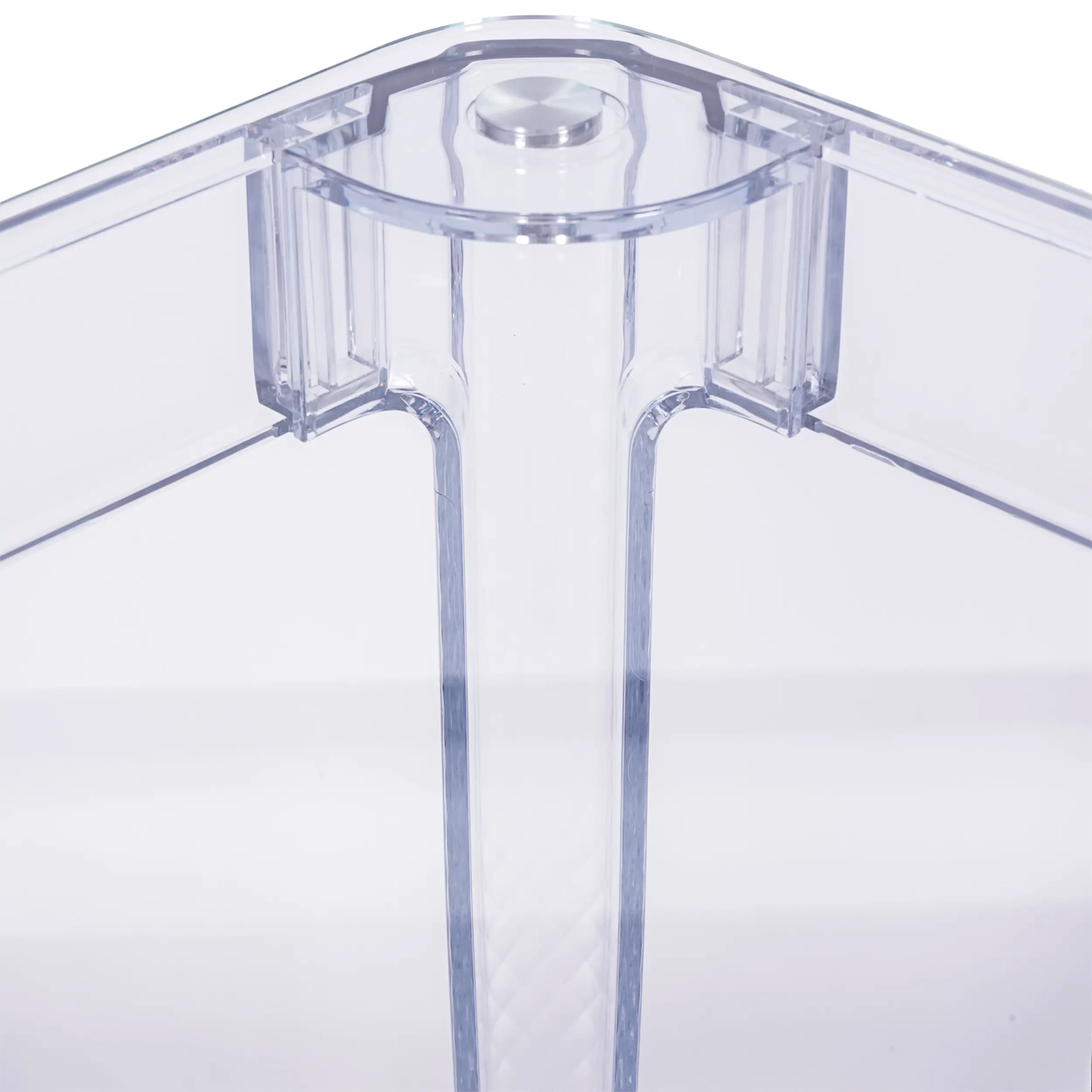 Mesa quadrada Ghost 60x60 cm | Design transparente e minimalista