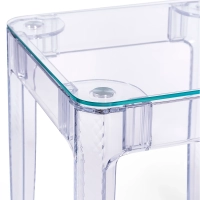 Tavolo quadrato Ghost 60x60 cm | Trasparente e dal design minimalista