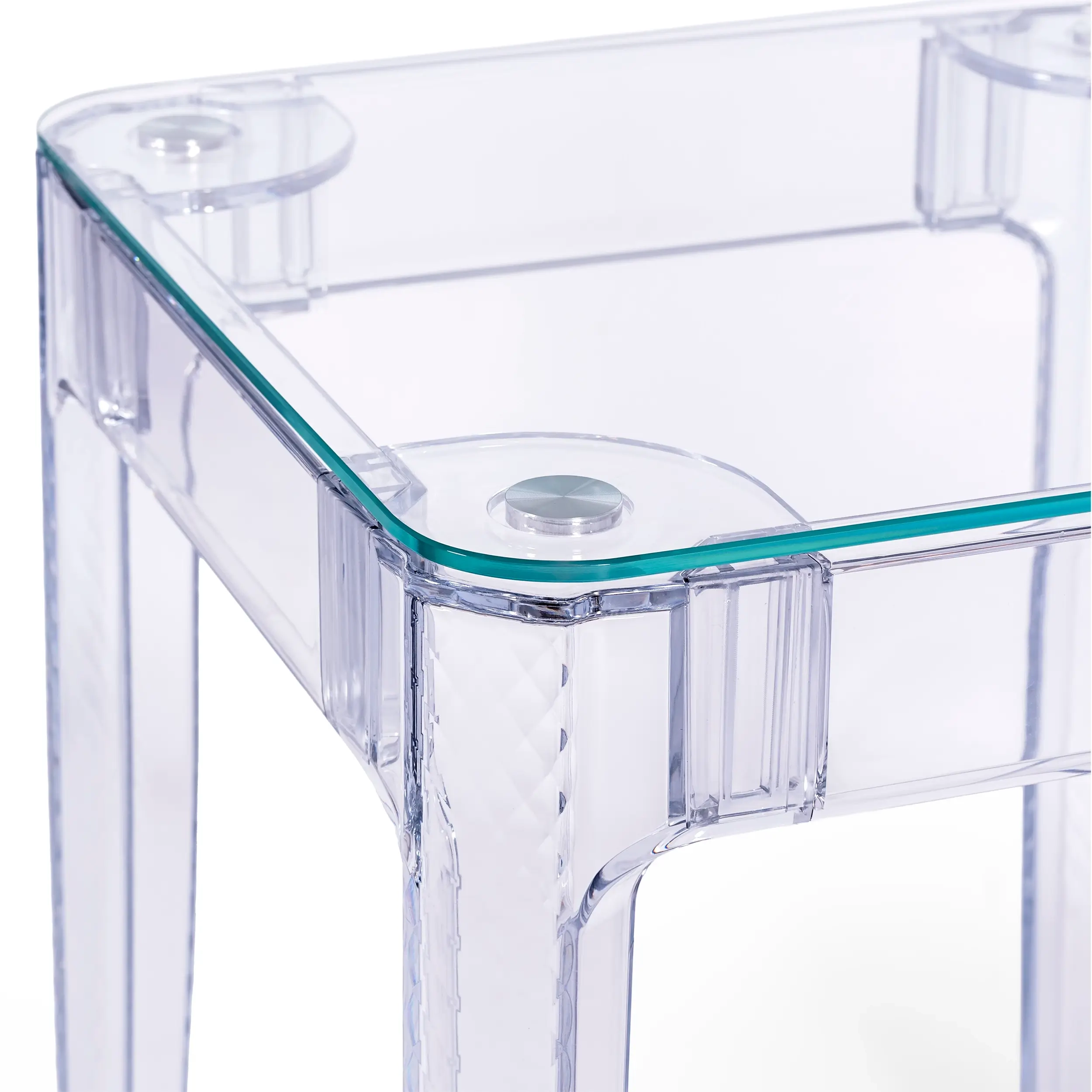 Tavolo quadrato Ghost 60x60 cm | Trasparente e dal design minimalista