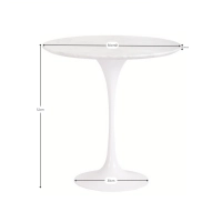 Inspiration Table d'appoint Tulip Table d'appoint en marbre de Carrare Ø50 cm Meubles Concept