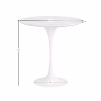Tavolino Inspiration Tulip Side Marmo di Carrara Ø50 cm | Mobilie Design