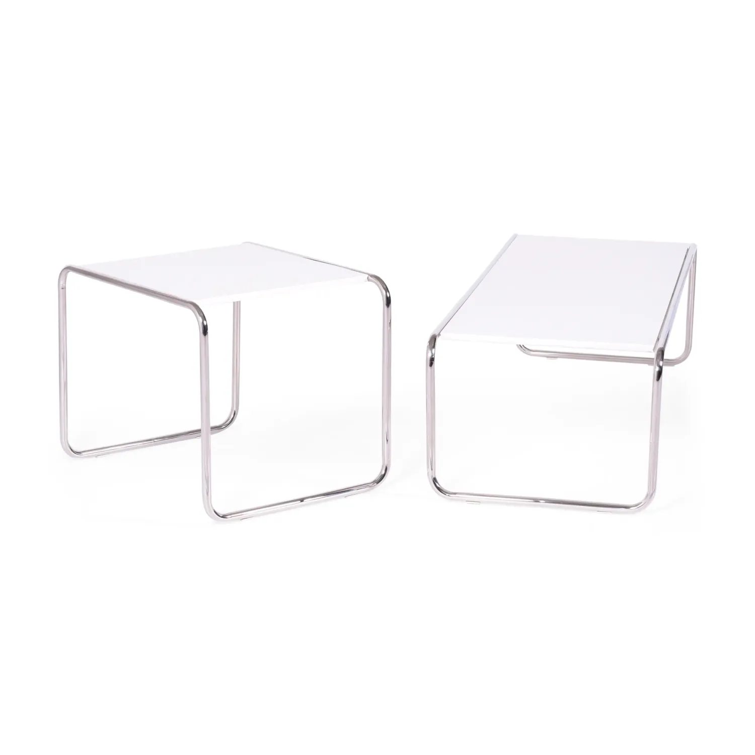 Set di tavolini d'ispirazione Laccio Breuer | Bauhaus Design | Tavolini da caffè e laterali