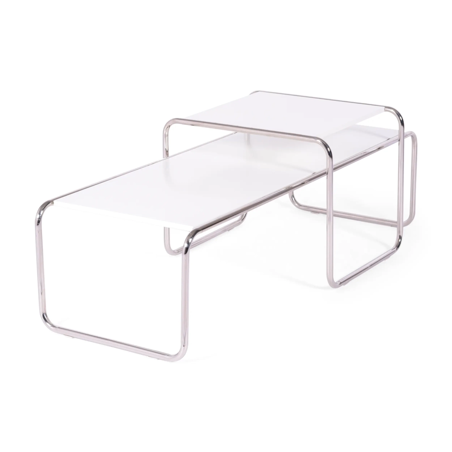 Réplica de la mesa Laccio Breuer de centro en color blanco