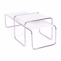Set di tavolini d'ispirazione Laccio Breuer | Bauhaus Design | Tavolini da caffè e laterali