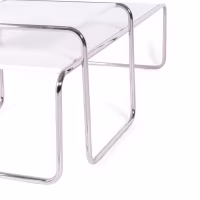 Set di tavolini d'ispirazione Laccio Breuer | Bauhaus Design | Tavolini da caffè e laterali