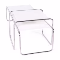 Set di tavolini d'ispirazione Laccio Breuer | Bauhaus Design | Tavolini da caffè e laterali