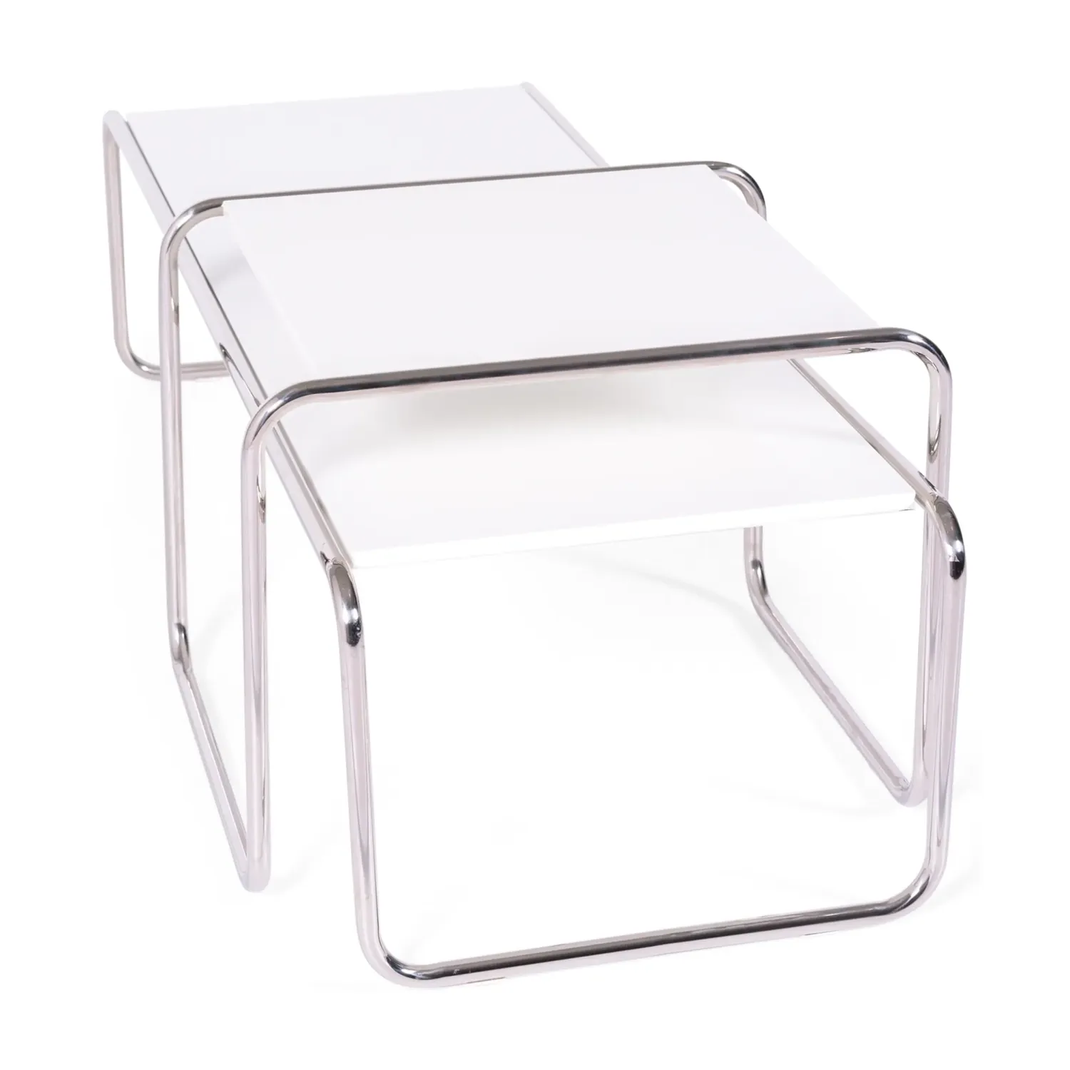 Set di tavolini d'ispirazione Laccio Breuer | Bauhaus Design | Tavolini da caffè e laterali