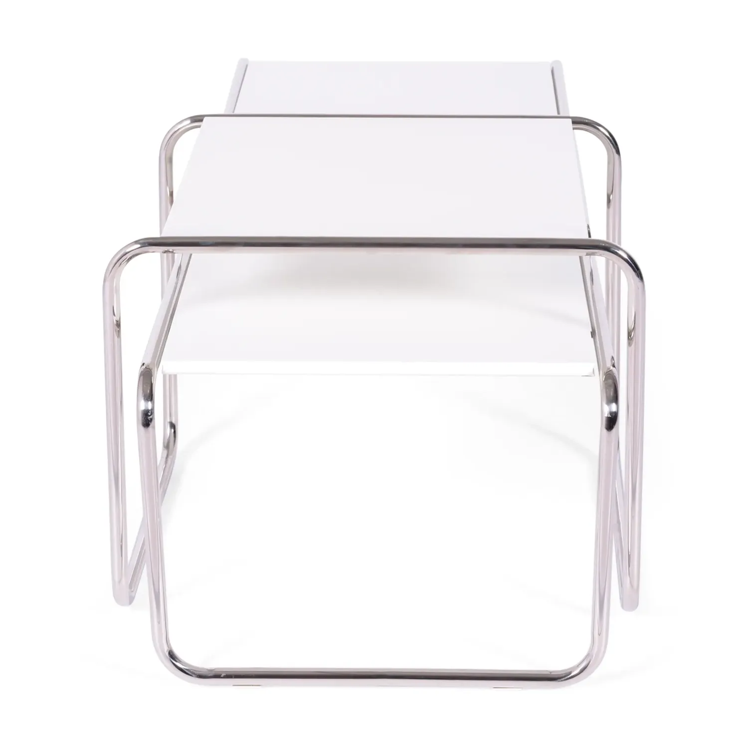 Set di tavolini d'ispirazione Laccio Breuer | Bauhaus Design | Tavolini da caffè e laterali